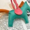 Handmade 187 Factory Rodeo Bag Charms Lambskin Vert Verone / Orange