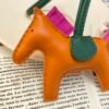 UAE Dubai 187 Factory Rodeo Charms Orange / Fuschia Lambskin