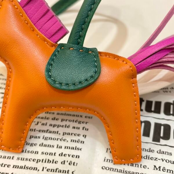 UAE Dubai 187 Factory Rodeo Charms Orange / Fuschia Lambskin