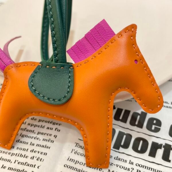 UAE Dubai 187 Factory Rodeo Charms Orange / Fuschia Lambskin