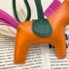 UAE Dubai 187 Factory Rodeo Charms Orange / Fuschia Lambskin