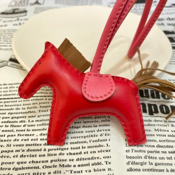Full Handmade 187 Factory Rodeo Bag Charms Rouge Casaque / Gold Lambskin