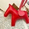 Full Handmade 187 Factory Rodeo Bag Charms Rouge Casaque / Gold Lambskin