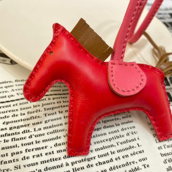Full Handmade 187 Factory Rodeo Bag Charms Rouge Casaque / Gold Lambskin