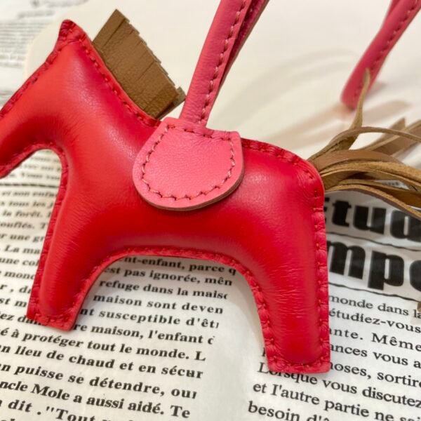 Full Handmade 187 Factory Rodeo Bag Charms Rouge Casaque / Gold Lambskin