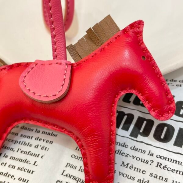 Full Handmade 187 Factory Rodeo Bag Charms Rouge Casaque / Gold Lambskin