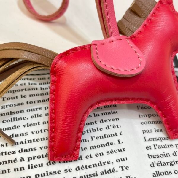 Full Handmade 187 Factory Rodeo Bag Charms Rouge Casaque / Gold Lambskin