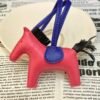 187 Factory Rodeo Bag Charm Rose Azalee / Noir Lambskin