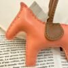 Singapore Kuala Lumpur 187 Factory Lambskin Rose Crevette / Chalk White Rodeo Bag Charms