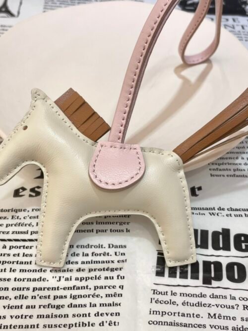 Singapore Kuala Lumpur 187 Factory Rodeo Bag Charm Lambskin Craie/ Sesame B No.151