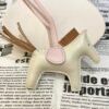 Singapore Kuala Lumpur 187 Factory Rodeo Bag Charm Lambskin Craie/ Sesame B No.151