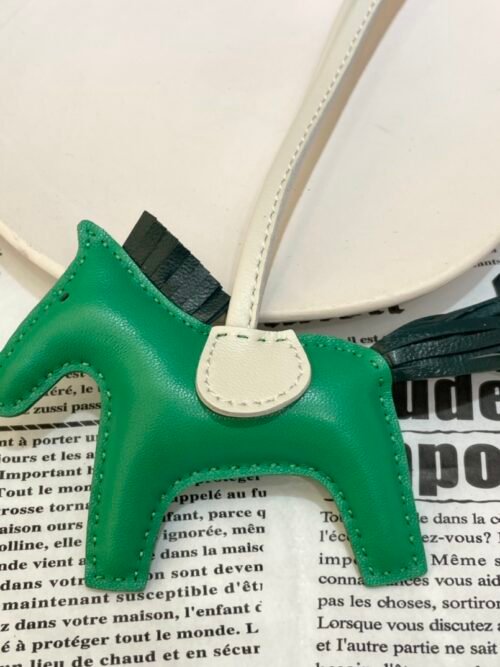 Full Handmade 187 Factory Rodeo Bag Charm Lambskin Menthe / Vert Cypres No.148