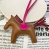 Full Handmade 187 Factory Rodeo Bag Charms Gold / Rouge Grenade Lambskin No.142