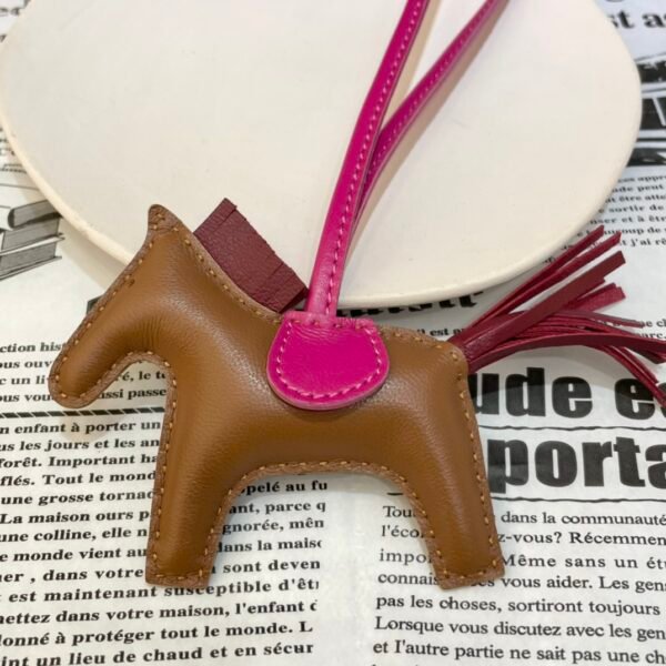 Full Handmade 187 Factory Rodeo Bag Charms Gold / Rouge Grenade Lambskin No.142