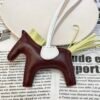 Full Handmade 187 Factory Bordeaux / Jaune Bourgeon Lambskin Rodeo Bag Charms No.140