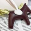 Full Handmade 187 Factory Bordeaux / Jaune Bourgeon Lambskin Rodeo Bag Charms No.140