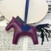 Qatar Doha 187 Factory Rodeo Bag Charms No.138 Lambskin Violet / Blue Nuit