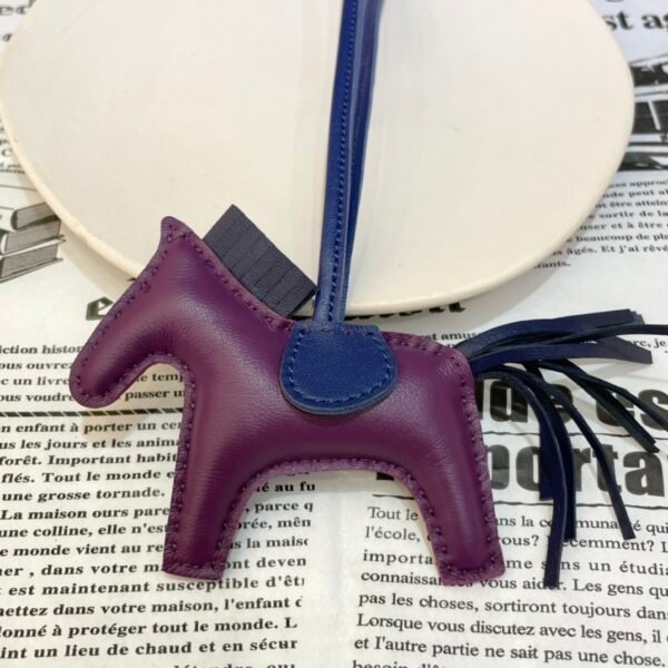 Qatar Doha 187 Factory Rodeo Bag Charms No.138 Lambskin Violet / Blue Nuit