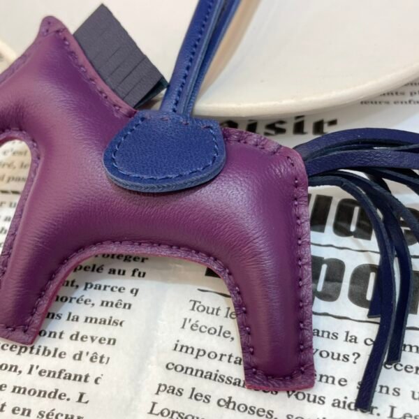 Qatar Doha 187 Factory Rodeo Bag Charms No.138 Lambskin Violet / Blue Nuit