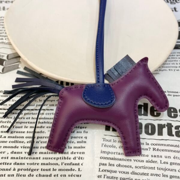 Qatar Doha 187 Factory Rodeo Bag Charms No.138 Lambskin Violet / Blue Nuit