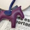 Qatar Doha 187 Factory Rodeo Bag Charms No.138 Lambskin Violet / Blue Nuit