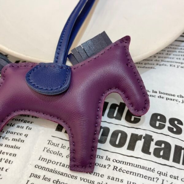 Qatar Doha 187 Factory Rodeo Bag Charms No.138 Lambskin Violet / Blue Nuit