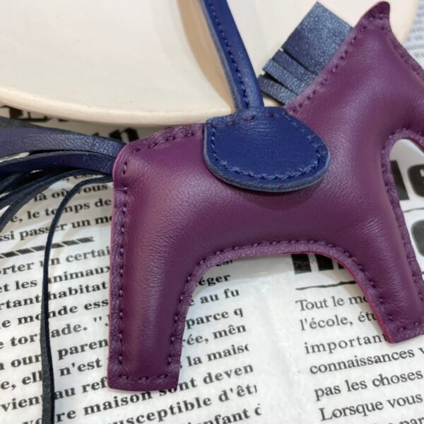 Qatar Doha 187 Factory Rodeo Bag Charms No.138 Lambskin Violet / Blue Nuit
