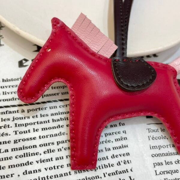 Full Handmade 187 Factory No.136 Framboise / Rose Sakura Lambskin Rodeo Bag Charms