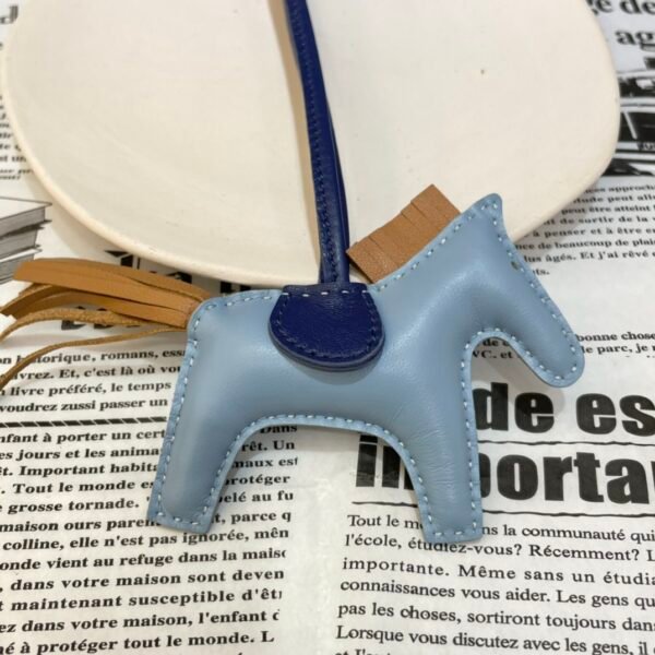 187 Factory Rodeo Bag Charms Price Blue Lin / Sesame Lambskin No.131