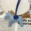 187 Factory Rodeo Bag Charms Price Blue Lin / Sesame Lambskin No.131