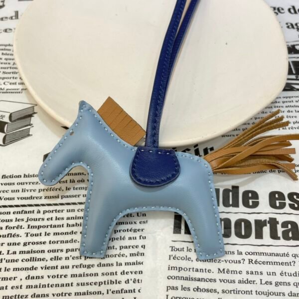 187 Factory Rodeo Bag Charms Price Blue Lin / Sesame Lambskin No.131