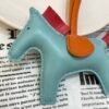 187 Factory No.124 Lagon / Rouge Casaque Rodeo Bag Charms Lambskin