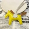 Full Handmade 187 Factory Rodeo Bag Charms Lambskin Lime / Sesame No.122