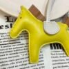 Full Handmade 187 Factory Rodeo Bag Charms Lambskin Lime / Sesame No.122