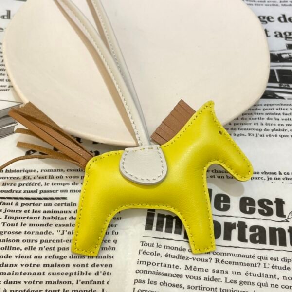 Full Handmade 187 Factory Rodeo Bag Charms Lambskin Lime / Sesame No.122