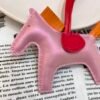 New 187 Factory Rodeo Bag Charms Fantasy Pink / Jaune D’or Lambskin No.112