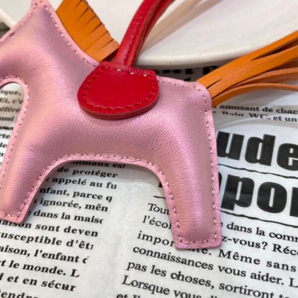 New 187 Factory Rodeo Bag Charms Fantasy Pink / Jaune D’or Lambskin No.112