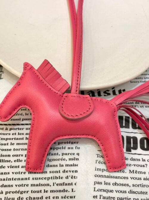 USA New York 187 Factory Rodeo Bag Charms Lambskin Rose Azalee No.111