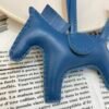 Russia Moscow 187 Factory Rodeo Bag Charms Lambskin Bleu Azteque No.109