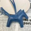 Russia Moscow 187 Factory Rodeo Bag Charms Lambskin Bleu Azteque No.109