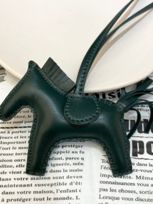 Full Handmade 187 Factory Rodeo Bag Charms No.108 Vert Fonce Lambskin