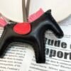 Hong Kong 187 Factory Rodeo Bag Charms No.106 Black / Rose Azalee Lambskin