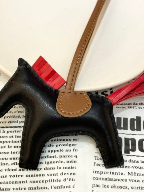 Korea Seoul 187 Factory Lambskin Black / Rouge Casaque No.105 Rodeo Bag Charms