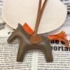187 Factory Rodeo Charms Price No.101 Etoupe / Feu Orange Lambskin