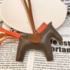 187 Factory Rodeo Charms Price No.101 Etoupe / Feu Orange Lambskin