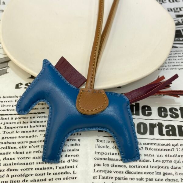 187 Factory Rodeo Bag Charms Price Lambskin Blue Azteque / Anemone No.100