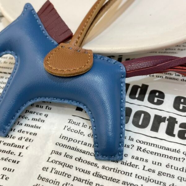 187 Factory Rodeo Bag Charms Price Lambskin Blue Azteque / Anemone No.100