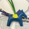 187 Factory Rodeo Bag Charms No.98 Lambskin Blue Azteque / Blue Electric B
