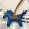 UK London 187 Factory No.97 Blue Azteque / Blue Electric Lambskin Rodeo Bag Charms