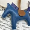 UK London 187 Factory No.97 Blue Azteque / Blue Electric Lambskin Rodeo Bag Charms